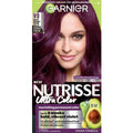 Garnier Nutrisse Nourishing Color Creme - V2 Dark Intense Violet: For All Hair Types, Includes Gloves, Permanent Hair Color