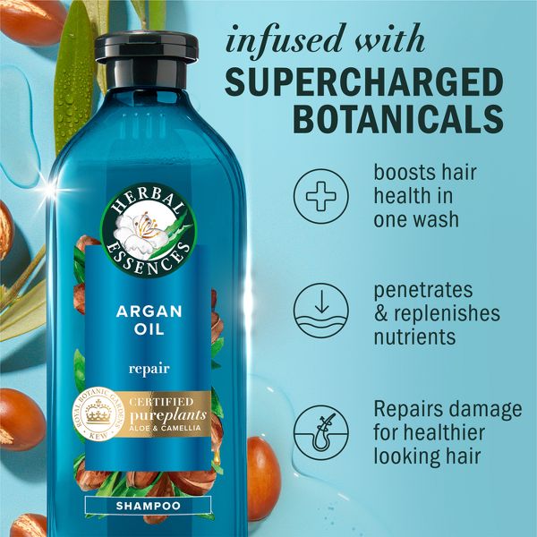 Herbal Essences Argan Oil Repairing Shampoo, Color-Safe, For Damaged Hair - 13.5 fl oz