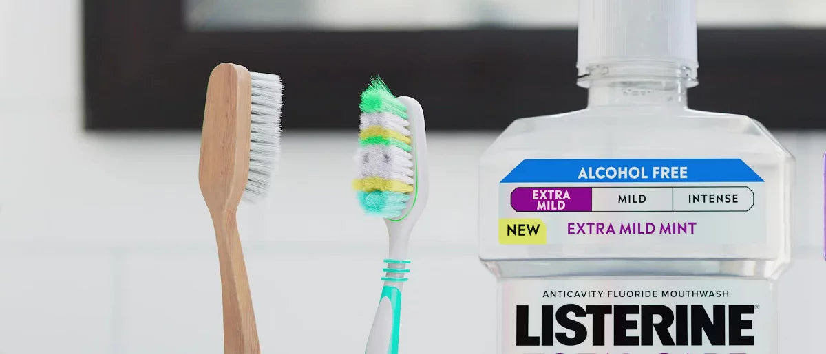 Listerine Total Care Alcohol-Free Anticavity Fluoride Extra Mild Mouthwash - Mint - 500ml