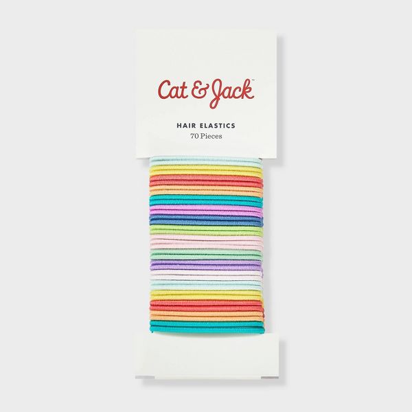 Kids' 2mm Thin Elastics - 50ct - Assorted Neon Colors - Cat & Jack