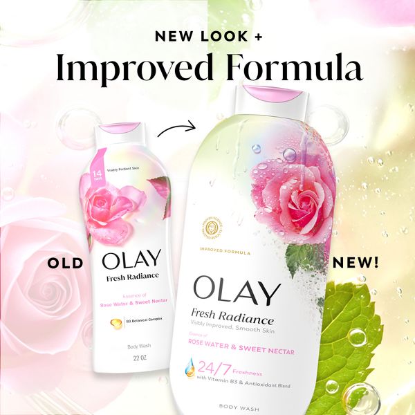 Olay Fresh Radiance Body Wash - Rose Water and Sweet Nectar - 22 fl oz
