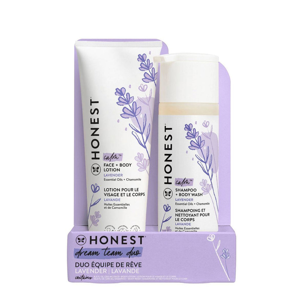 The Honest Company Calm Shampoo + Body Wash and Lotion Duo - Lavender - 18.5 fl oz