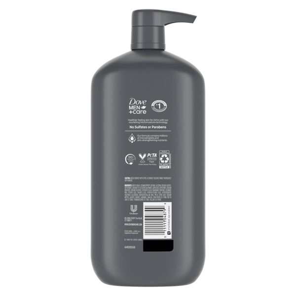 Dove Men+Care Deep Clean Exfoliating Body & Face Wash Pump - Sulfate Free - 30 fl oz