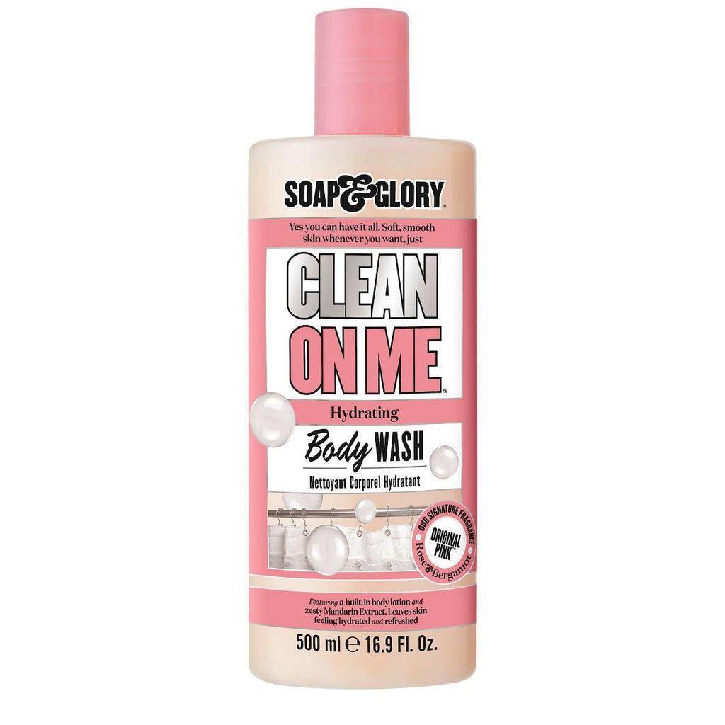 Soap & Glory Clean on Me Clarifying Mandarin, Strawberry, Rose, Peach and Musk Body Wash - Original Pink Scent - 16.9 fl oz