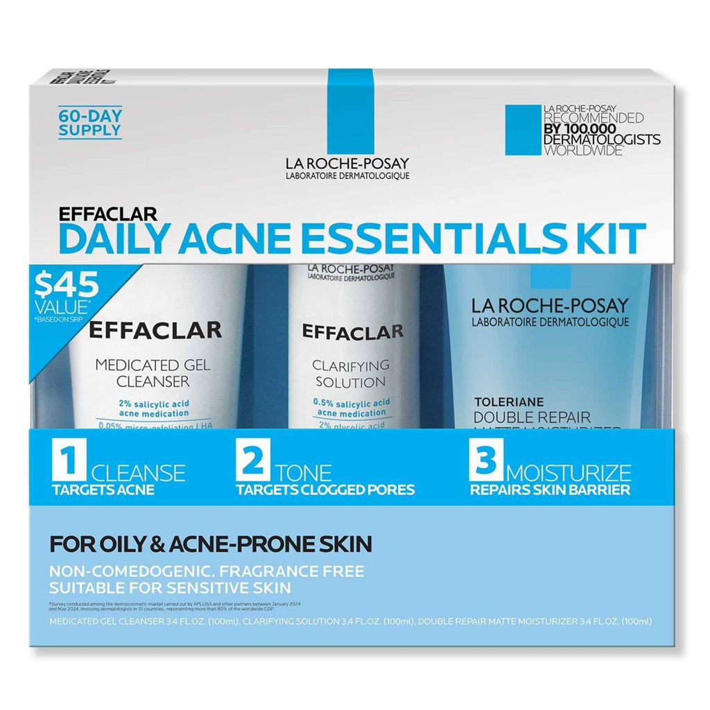 La Roche Posay Effaclar Acne Daily Essential Kit - 3ct