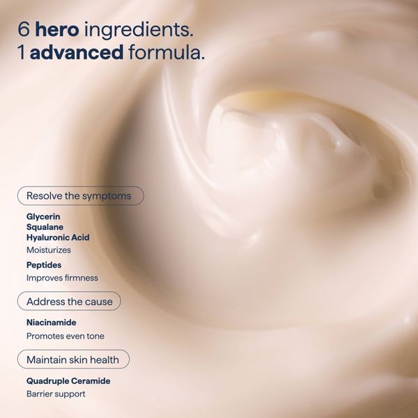 Remedy Skin Rich Cream Face Moisturizer with Peptides, Ceramides, Glycerin, Squalane - 1.7 fl oz