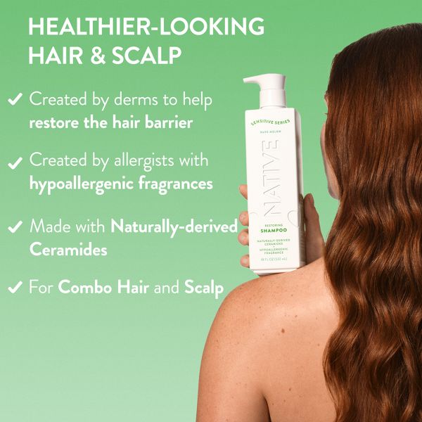 Native Restoring Shampoo, Sensitive Series Bare Melon - 18oz