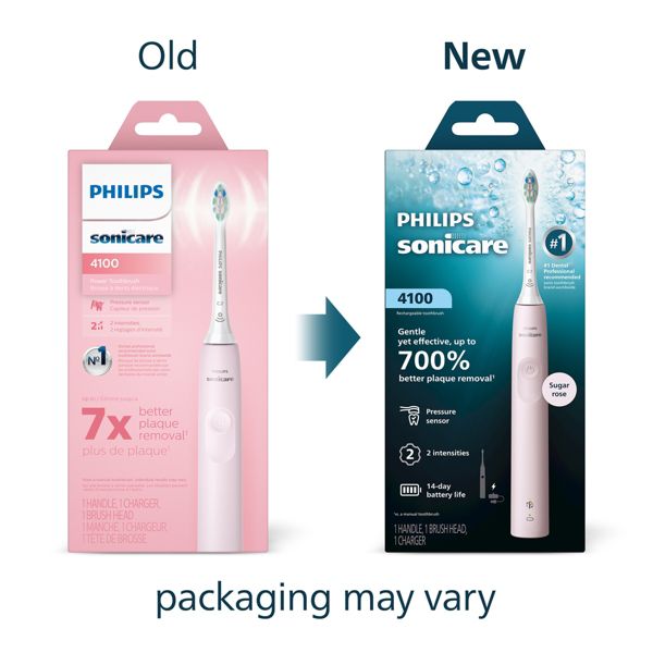 Philips Sonicare 4100 Plaque Control Rechargeable Electric Toothbrush - HX3681/23 - White