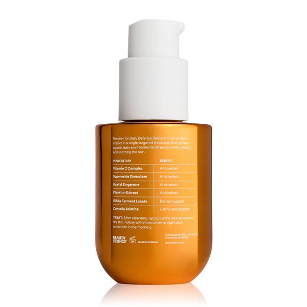 Remedy Skin 15% Vitamin C Complex Brightening Antioxidant Serum for Daily Defense with Ferulic Acid, Ectoin, Hyaluronic Acid - 1 fl oz.