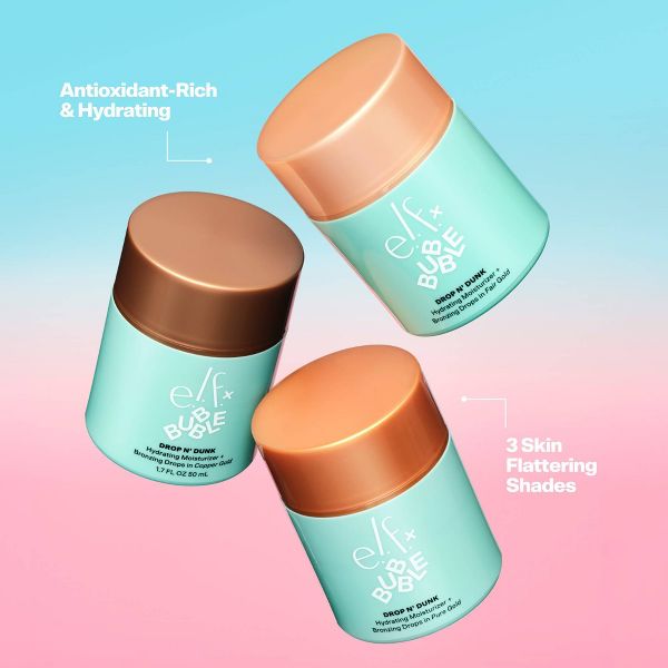 Bubble Skincare x e.l.f Drop N'Dunk Hydrating Moisturizer + Bronzing Drops - Copper Gold - 6oz