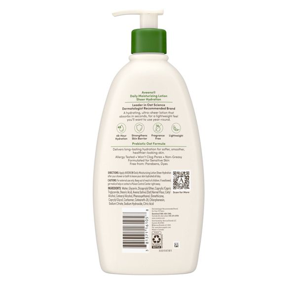 Aveeno Sheer Hydration Daily Moisturizing Body Lotion, 18 fl oz