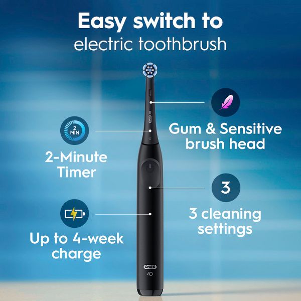 Oral-B iO Series 2 Electric Toothbrush with Timer and Multiple Brush Modes - Black