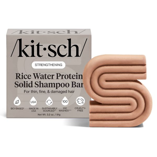 Kitsch Rice Water Protein Strengthening Solid Shampoo - 3.2oz