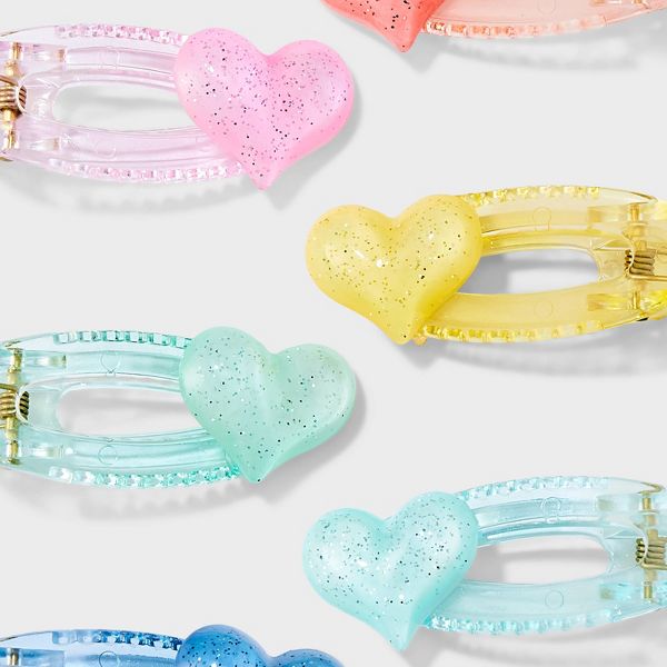Heart Hair Clips - 6pk - Cat & Jack™