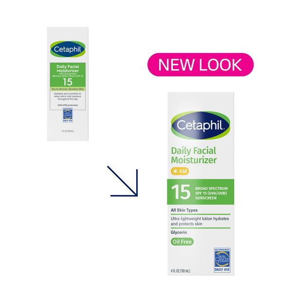 Cetaphil Daily Face Moisturizer Sunscreen Lotion - SPF 15 - Fragrance Free - 4 fl oz