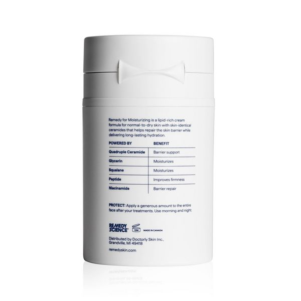 Remedy Skin Rich Cream Face Moisturizer with Peptides, Ceramides, Glycerin, Squalane - 1.7 fl oz