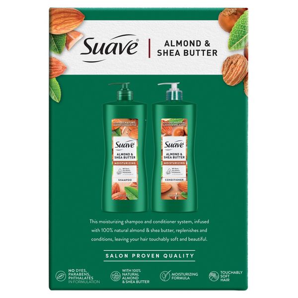 Suave Professionals Almond + Shea Moisturizing Shampoo and Conditioner - 56 fl oz/2pc