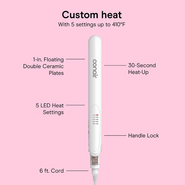 Conair Double Ceramic Flat Iron - 1"