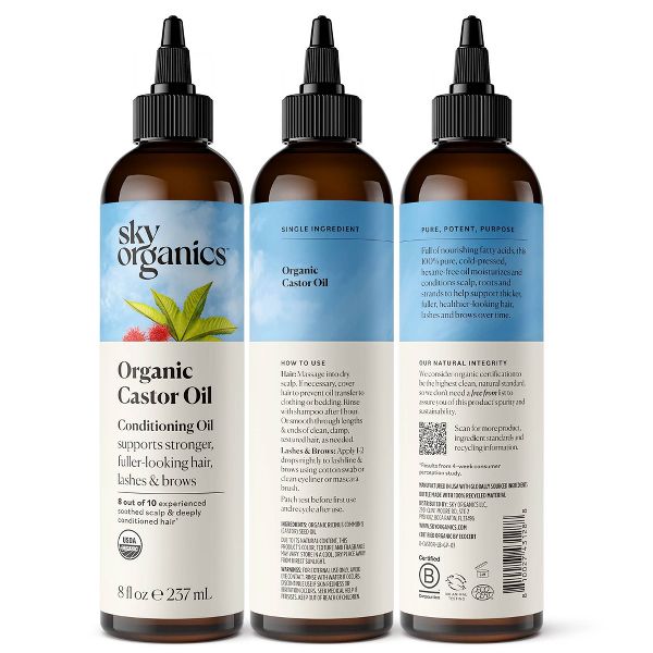 Sky Organics Castor Oil - 8 fl oz