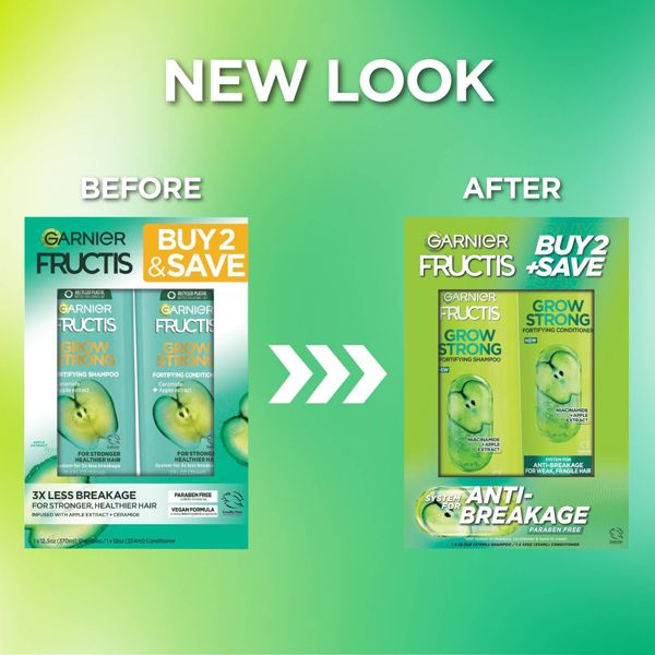 Garnier Fructis Active Fruit Protein Grow Strong Fortifying Shampoo & Conditioner Twin Pack - 24.5 fl oz