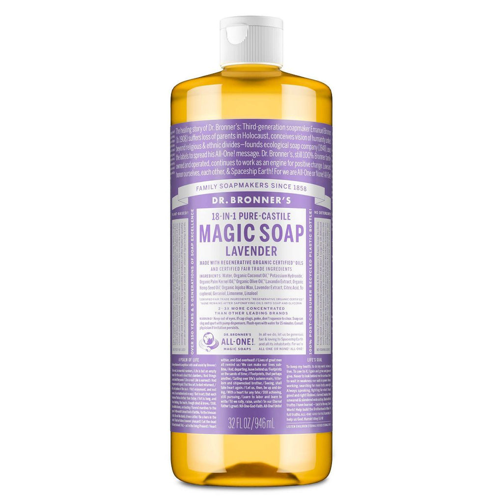 Dr. Bronner's Magic Pure Castile Liquid Soap Bodywash - Lavender - 32 fl oz