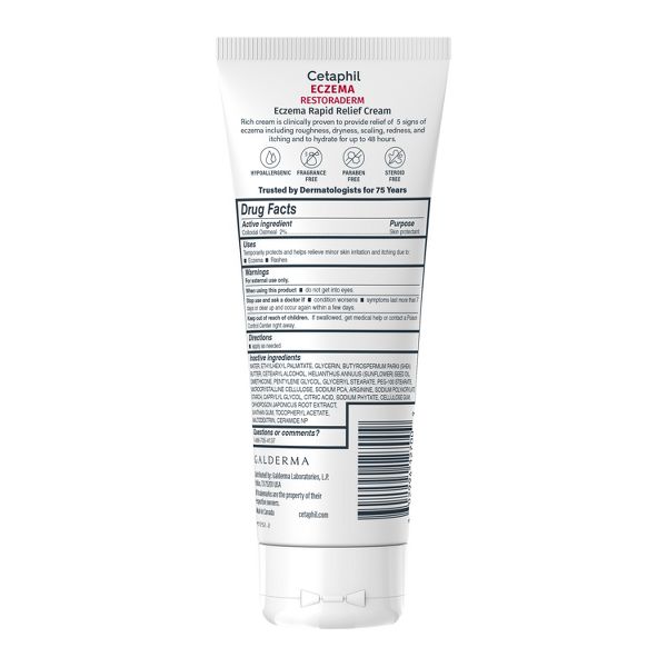 Cetaphil Eczema Restoraderm Flare-Up Relief Cream for Body - Unscented - 8oz