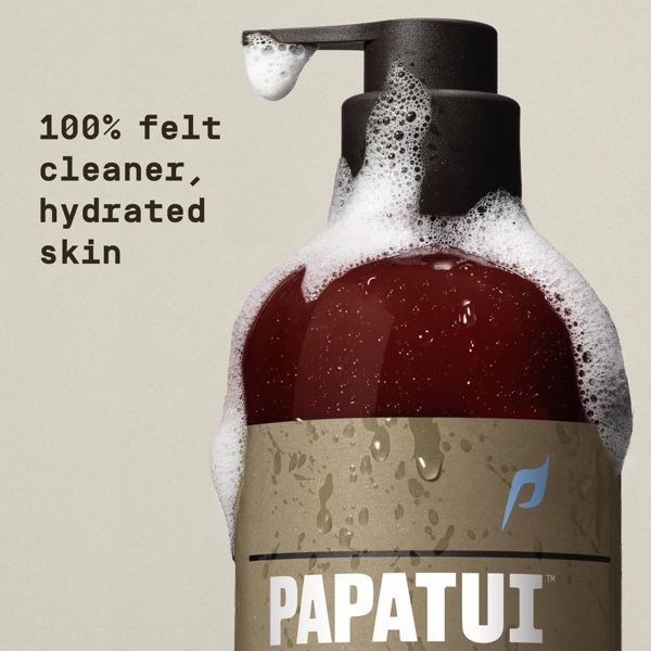 Papatui Men's Exfoliating and Hydrating Sulfate-Free Coconut Oil Body Wash - Lush Coconut - Trial and Travel Size - 3 fl oz
