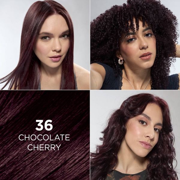 L'Oreal Paris Feria High Intensity Shimmering Color Power Red - R48 Intense Deep Auburn - 1 Kit