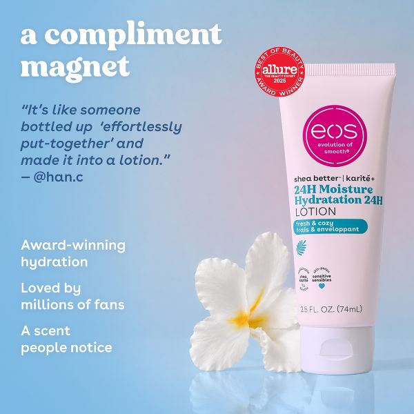 eos Mini Body Lotion - Fresh & Cozy - Travel Size - 2.5 fl oz