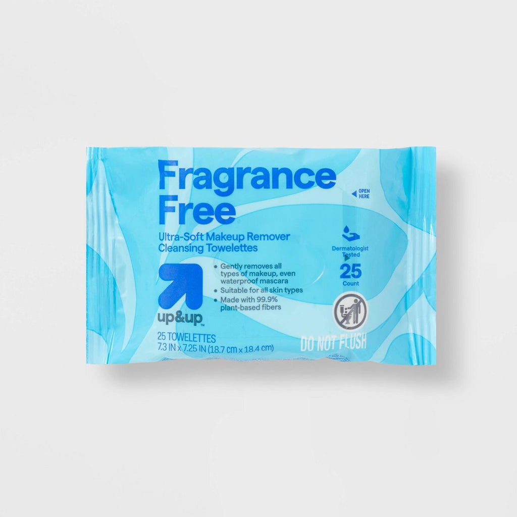 Fragrance Free Ultra-Soft Makeup Remover Cleansing Towelettes - 25ct - up&up™