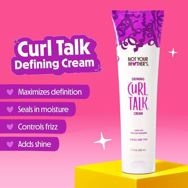 Not Your Mother's Curl Talk Defining Cream - 9.7 fl oz: Paraben-Free, Sulfate-Free, Moisturizing, Suitable for All Hair Types