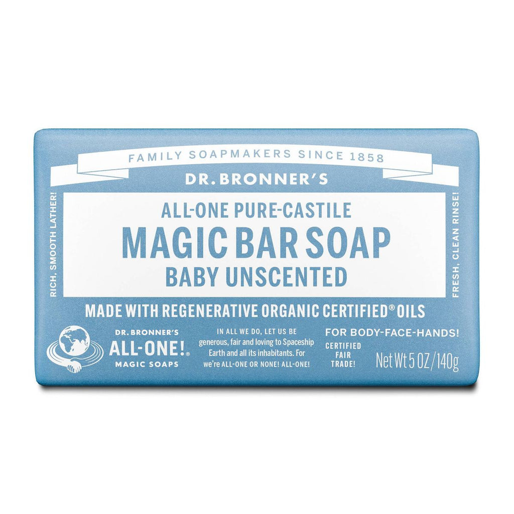 Dr. Bronner's All-One Pure-Castile Magic Bar Soap - Unscented - 5oz