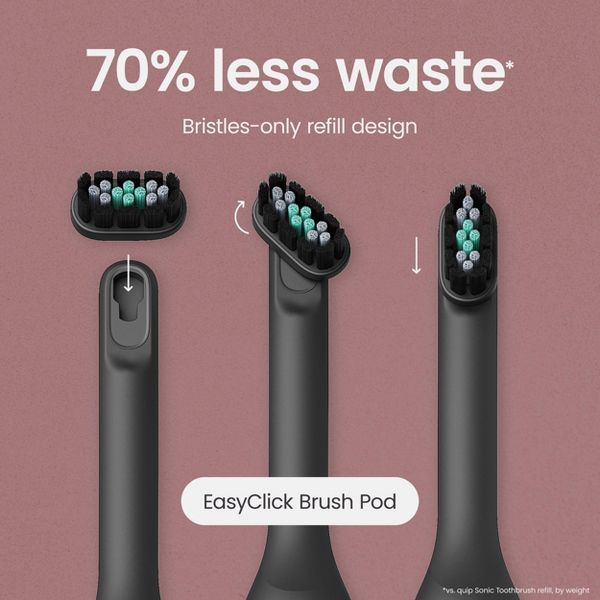 quip Ultra Next Generation Smart Sonic Electric Toothbrush with Timer Multiple Modes and Travel Case- Eclipse