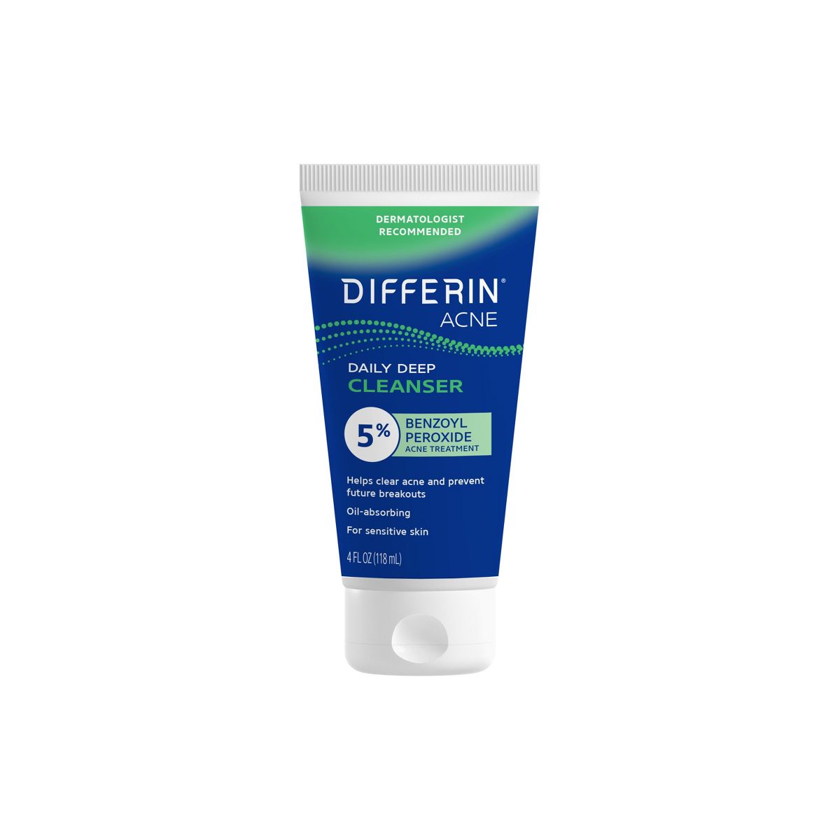Differin Daily Acne Face Wash Cleanser with Benzoyl Peroxide - 4 fl oz