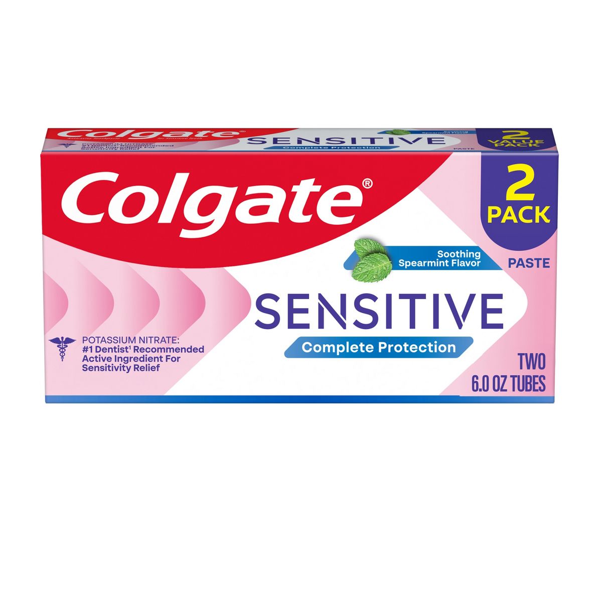 Colgate Sensitive Complete Protection Fluoride Sensitive Teeth Toothpaste - Spearmint - 6oz/2pk