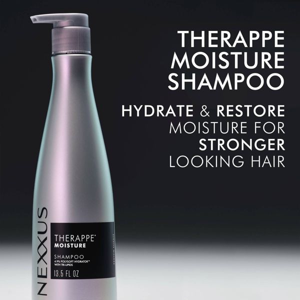 Nexxus Therappe Ultimate Moisture Shampoo for Dry Hair with Elastin Protein and Green Caviar - Silicone-Free - 13.5 fl oz