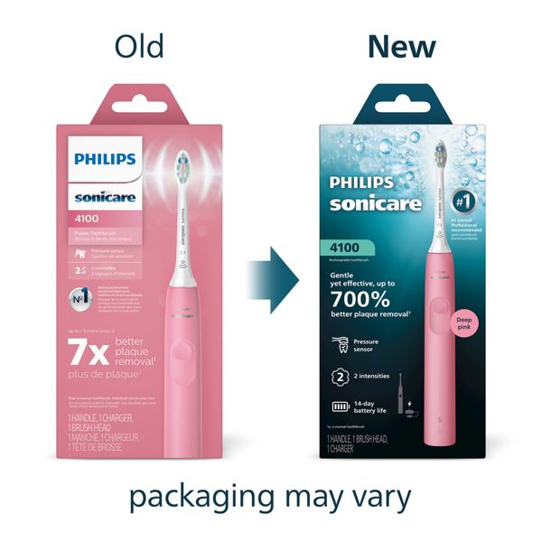 Philips Sonicare 4100 Plaque Control Rechargeable Electric Toothbrush - HX3681/23 - White