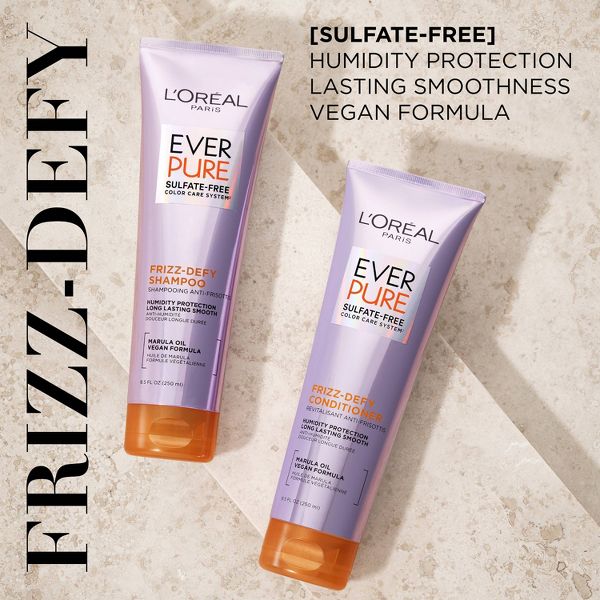L'Oreal Paris EverPure Frizz-Defy Sulfate Free Conditioner with Marula Oil - 8.5 fl oz