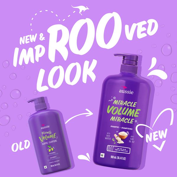 Aussie Paraben-Free Miracle Volume Shampoo with Plum & Bamboo For Fine Hair - 30.4 fl oz