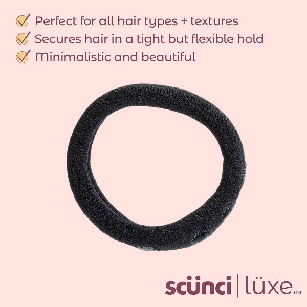 scünci | lüxe No-Slip Grip Active Hosiery Ponytailers with Storage Bag - All Hair - 10pcs: Spandex, Elastic, Hair Styling