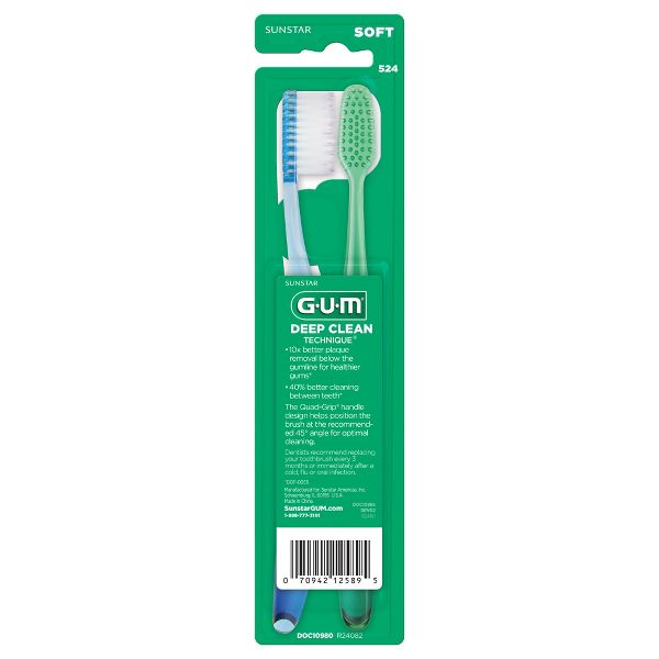 GUM Technique Deep Clean Toothbrushs - 2ct