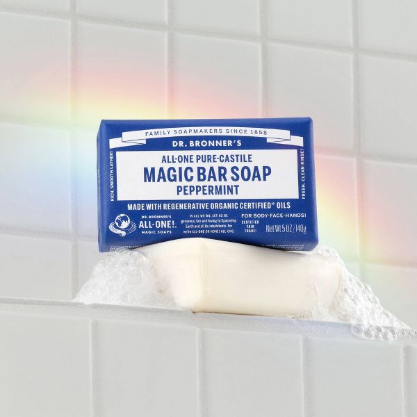 Dr. Bronner's All-One Pure-Castile Magic Bar Soap - Peppermint - 5oz