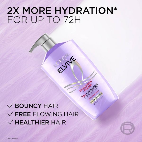 L'Oreal Paris Elvive Hyaluron Hydrating Conditioner Paraben-Free - 13.5 fl oz