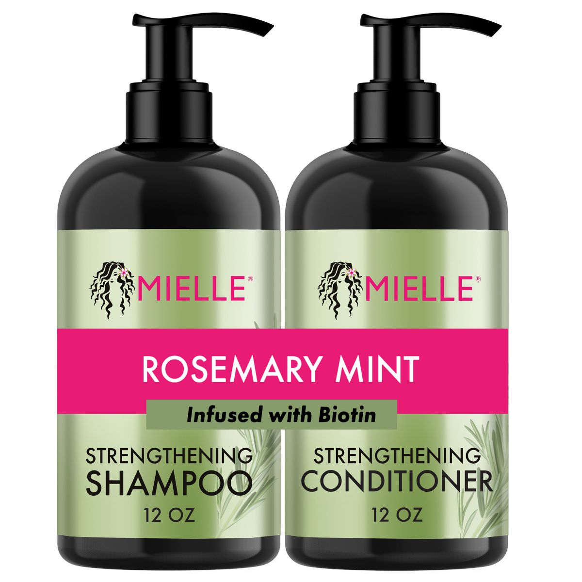 Mielle Organics Shampoo + Conditioner Combo Pack - Rosemary Mint - 24 fl oz