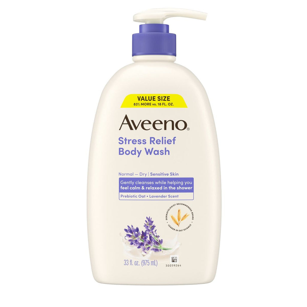Aveeno Stress Relief Body Wash with Lavender & Chamomile, 33oz