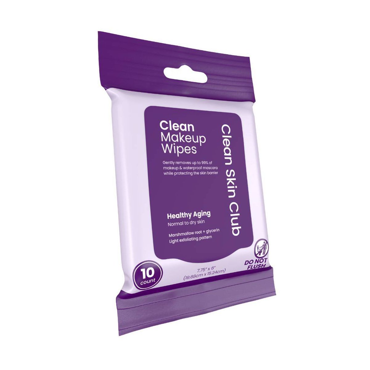 Clean Skin Club Makeup Facial Cleansing Wipes Healthy Aging - 10ct