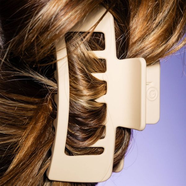 Gimme Beauty Double Down Claw Clips for Thick Hair - Black/Cream - 2ct