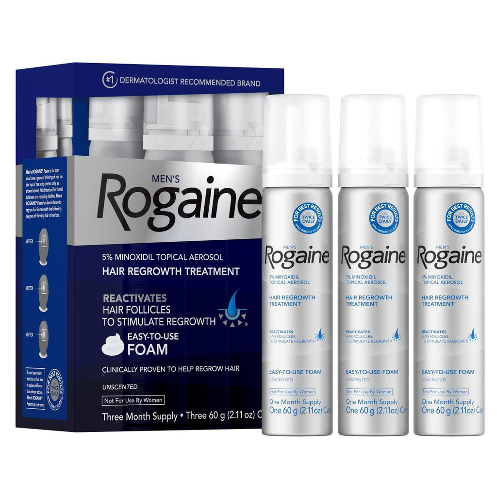 Rogaine Mens' 5% Minoxidil Foam for Hair Regrowth - 6.33oz