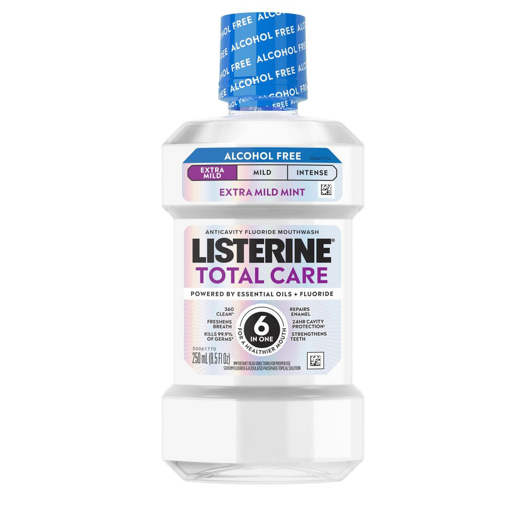 Listerine Total Care Alcohol-Free Anticavity Fluoride Extra Mild Mouthwash - Mint - 250ml