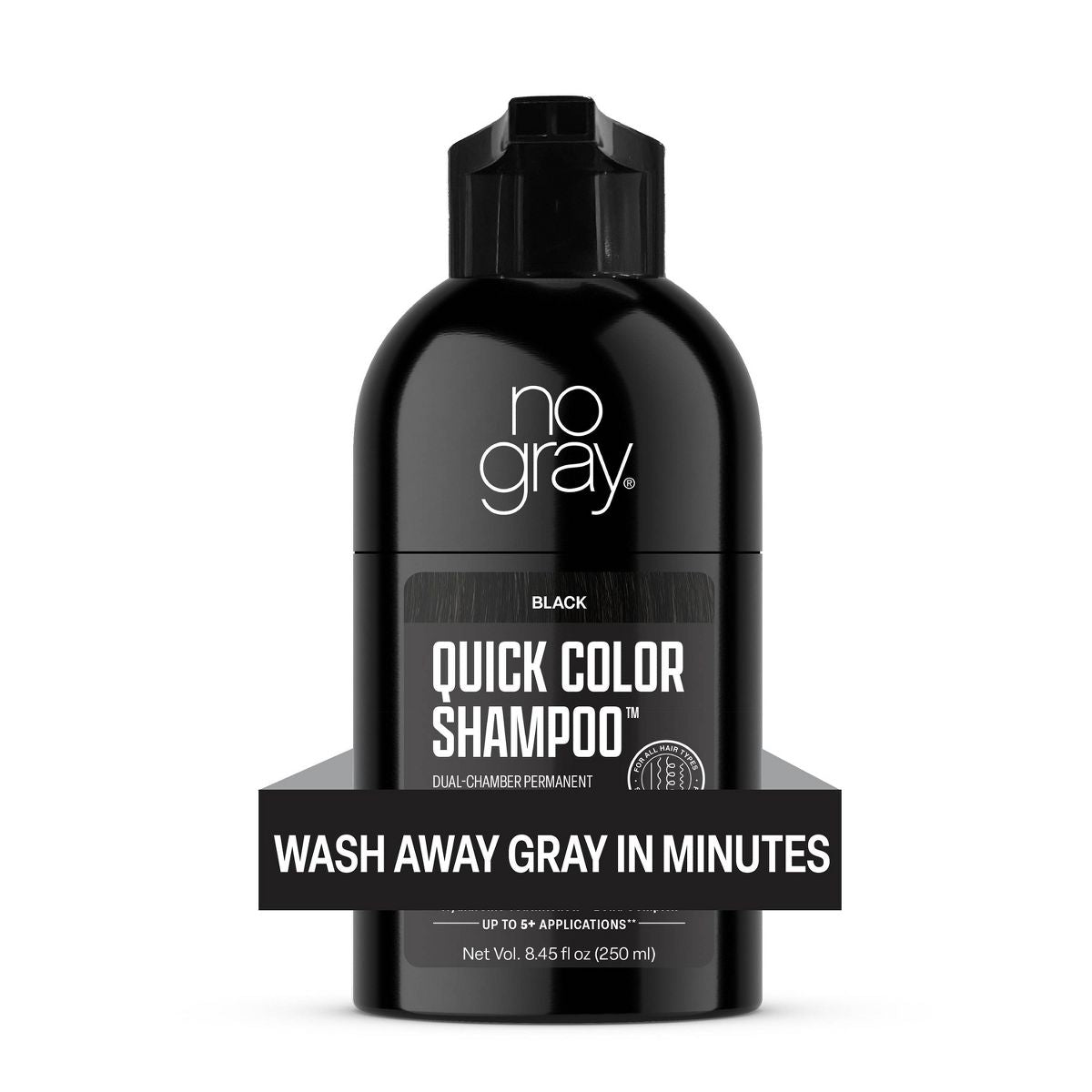 No Gray Quick Color Shampoo - Black - 8.45 fl oz